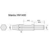 Makita Flat Chisel HM1400 25mm x 410mm Toolpak   Thumbnail
